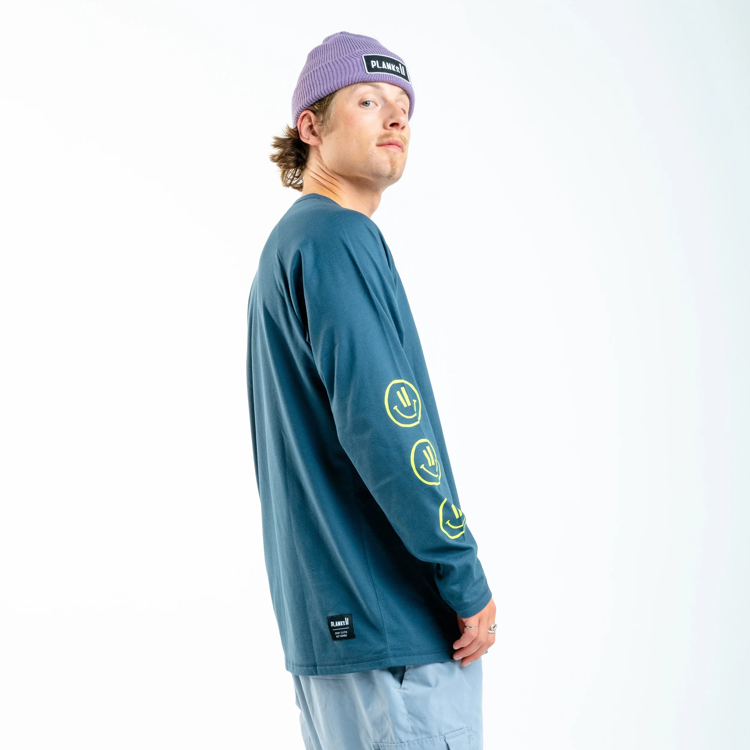 Men's Rave Face Organic Long Sleeve T-Shirt - Image 3