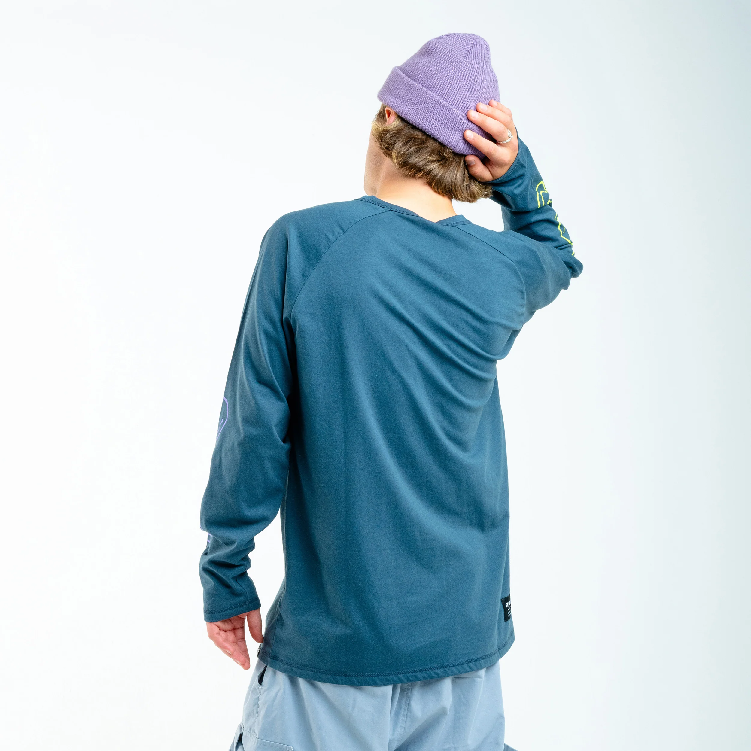 Men's Rave Face Organic Long Sleeve T-Shirt - Image 4